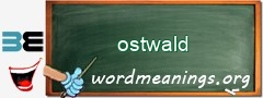 WordMeaning blackboard for ostwald